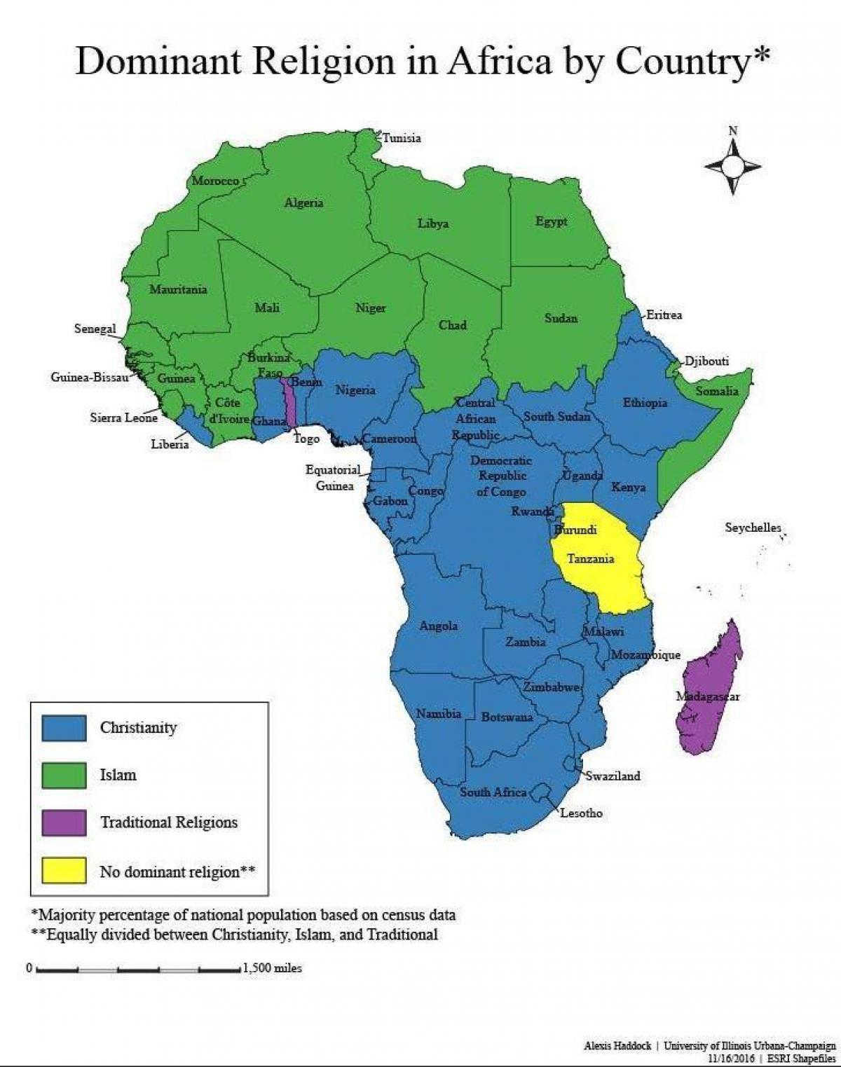 Tansania uskonto kartta - Kartta tansanian uskonto (Itä - Afrikka ja  afrikan)