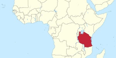 Tansaniassa afrikan kartalla
